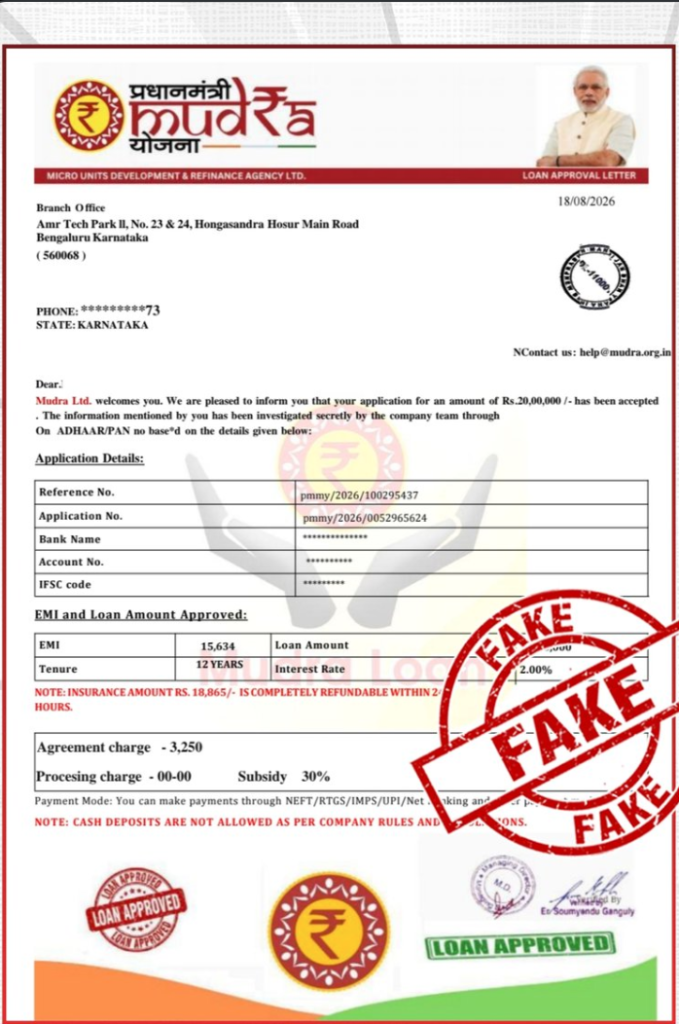 PM Mudra Loan Scam